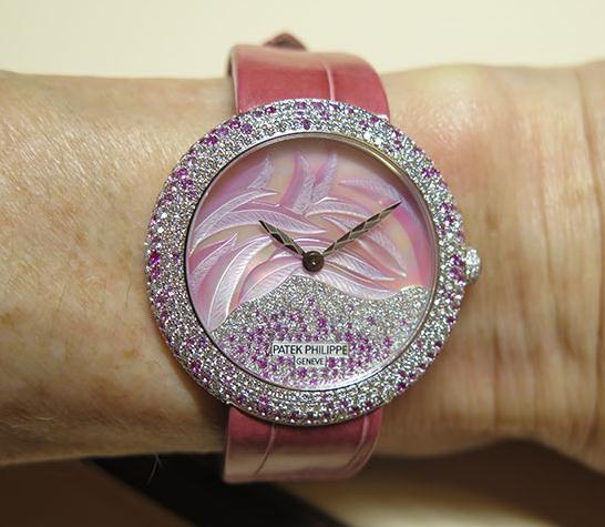 Their mother-of-pearl dials have fancy and soft patterns. 